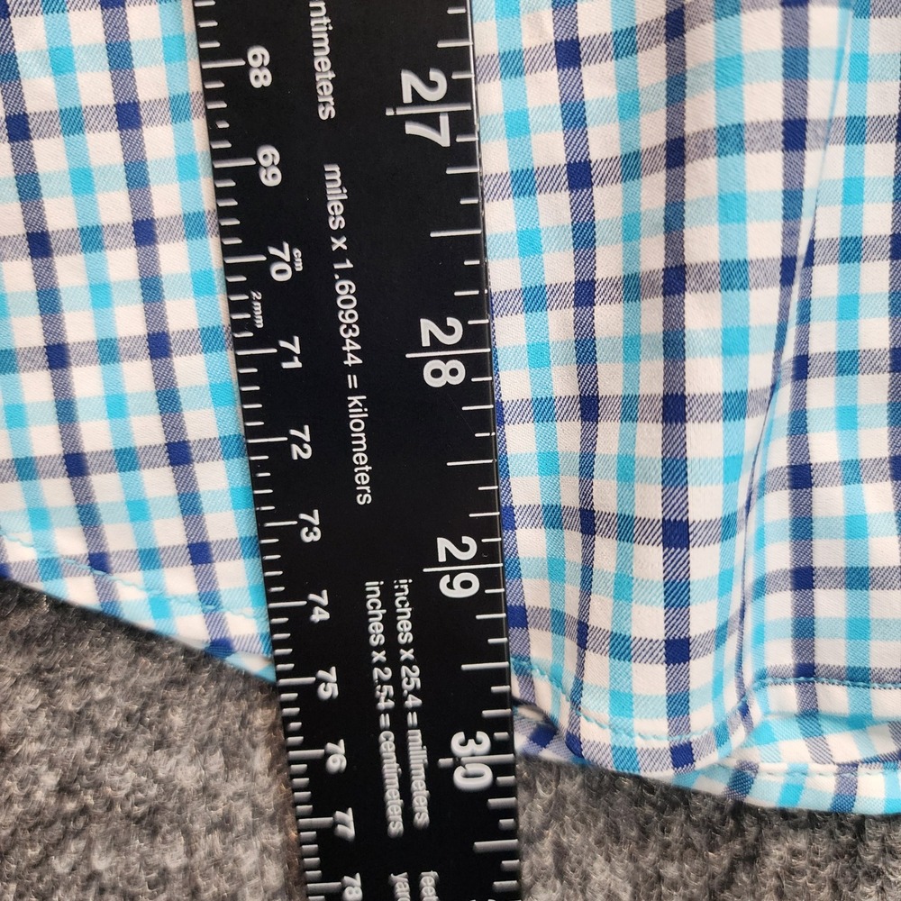 Peter Millar Summer Comfort Mens Performance Plaid Button Down Golf Shirt Small - Picture 3 of 9